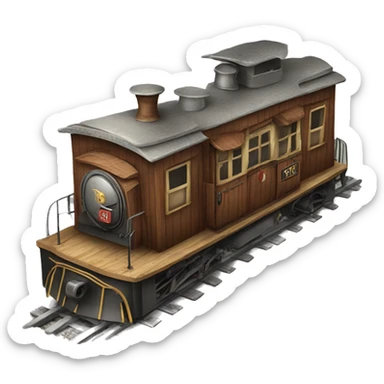 Old western train  sticker