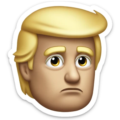 trump not thinking  sticker