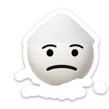 Happy emoji with pile of salt sticker