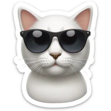 Cat with sunglasses sticker
