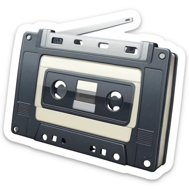 Realistic VHS tape sticker