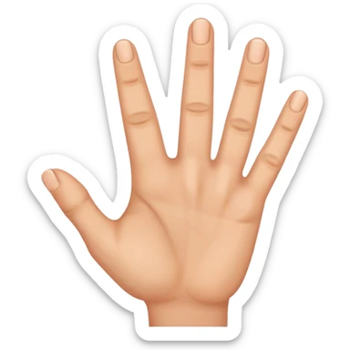 back of mans hand four fingers sticker