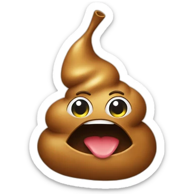 Poop holding a banner with the text 'Perftet!' sticker