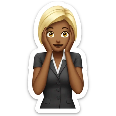 Business woman face palm sticker