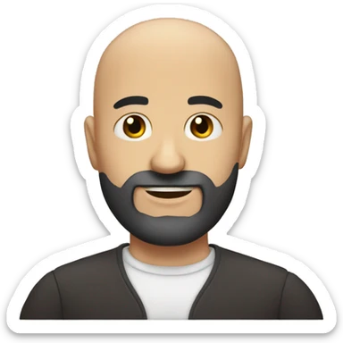  bald man with a black beard sticker