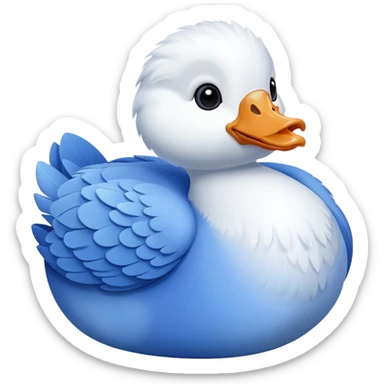 Blue silly Goose  sticker