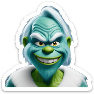 blue grinch with a text under it saying “that feeling when knee surgery is tomorrow” sticker