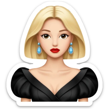 Fashion magazine with high fashion shot, in style of Vogue sticker