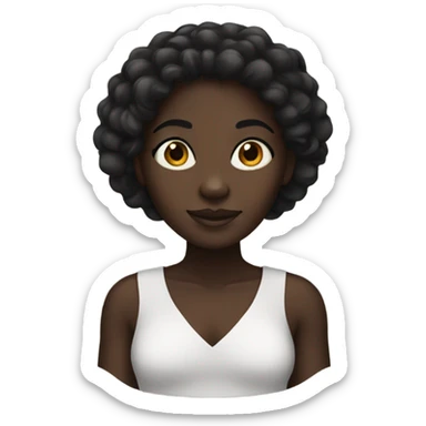 black skin girl sticker