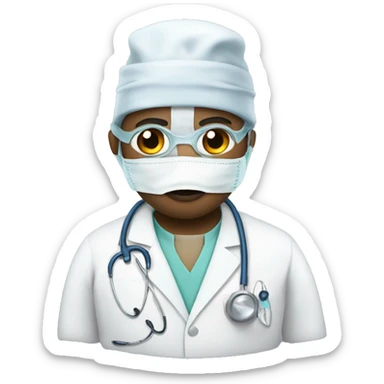 A swan dressed as a surgeon sticker