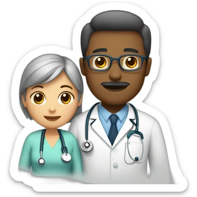 doctor and pacient sticker