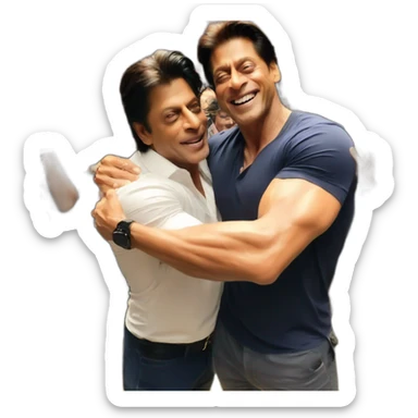 Shahrukh Khan hug with Salman Khan sticker