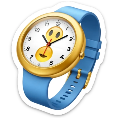 Une montre dorée une pilule  sticker