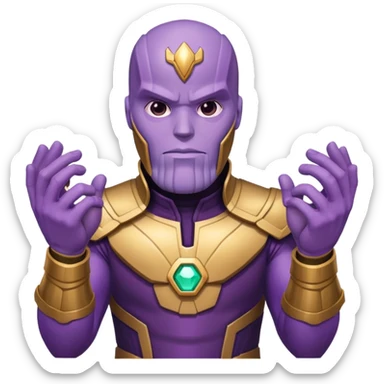 Thanos with Infinity Gauntlet as Squid Game contestant sticker
