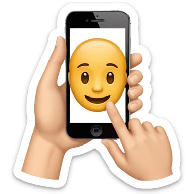 Create an emoji of a hand lifting a phone to answer a call."
 sticker