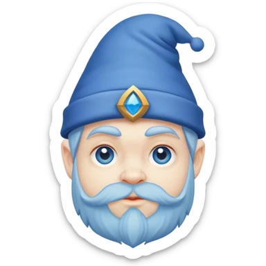 young dwarf with blue hat sticker