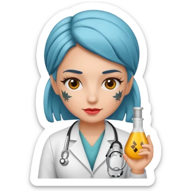 tattooed doctor girl sticker
