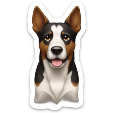 Perro grande mastín español negro y marron sticker