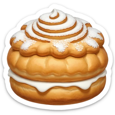 cream puff, simplified, clear, emoji-like sticker