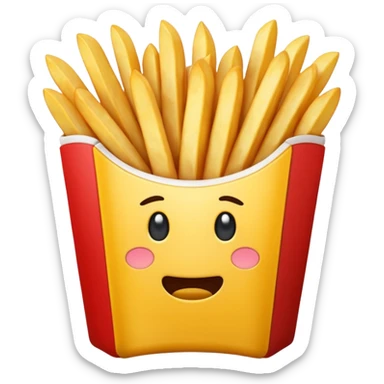 french fries without eyes sticker