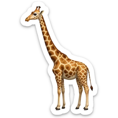 Girafe qui mange sticker