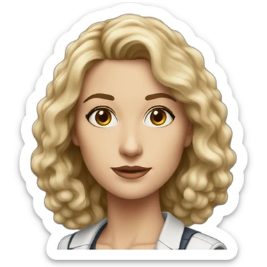 Caucasian-Female-Actress-DoctorWho sticker