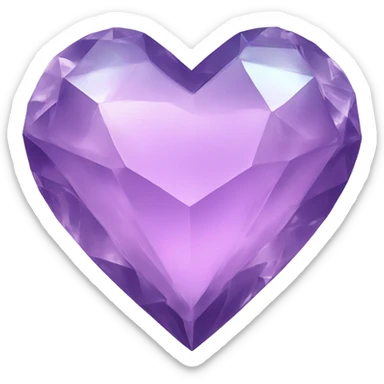 Crystal heart sticker