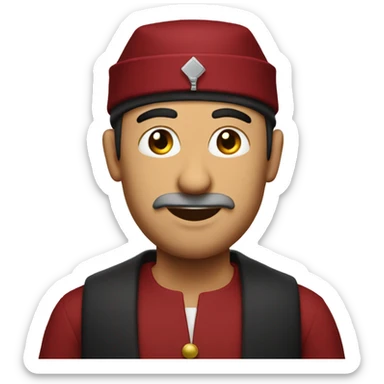 Guy wearing fez sticker