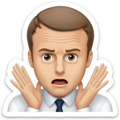 The real Emanuel Macron is in a panic sticker