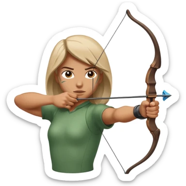 Blind archer aiming sticker