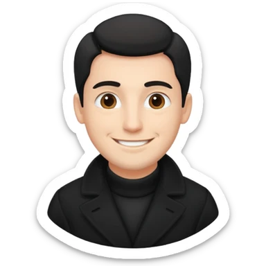 whiteman smile in blackcoat sticker