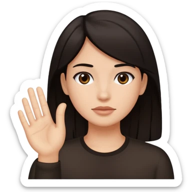 persona negando con la mano  sticker