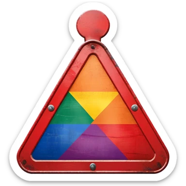 traffic stop sign with lgbt flag sticker
