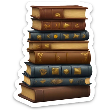 Vintage fantasy Book Stack sticker