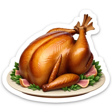 Christmas Roast potato and turkey and ham  sticker