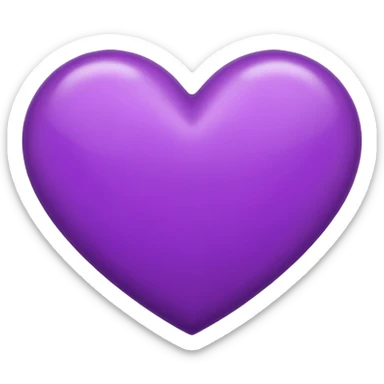 IOS's love letter emoji but with a purple heart instead of a red heart, closed sticker