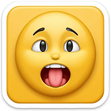 emoji face chocking itself with tounge out sticker