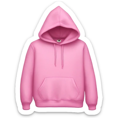 Pink hoodie with pink palm tree on it sticker