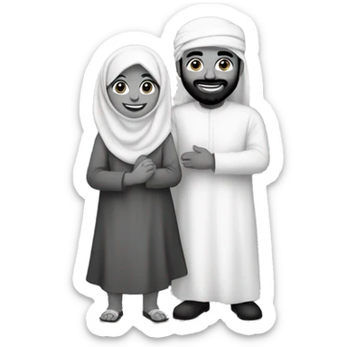 EID MUBARAK IN BLACK AND WHITE sticker