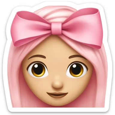 Cute  girly pink bow  sticker