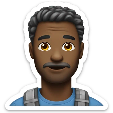 Portrait of a disabled man sticker