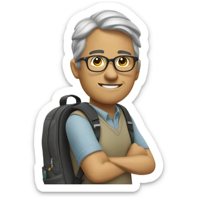 Teacher hitchhiking  sticker