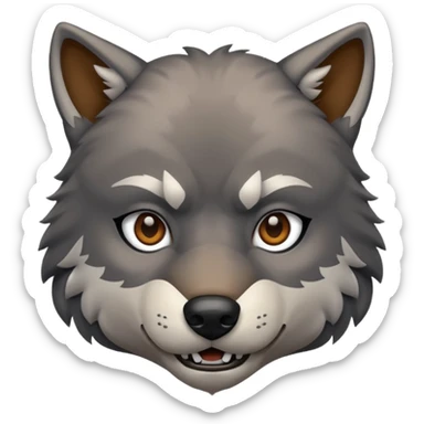 Wolf that is manly sticker
