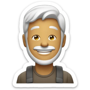 A happy Man who shows like sticker