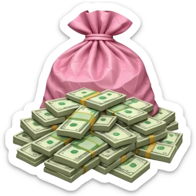 Falta dinero (color rosa) sticker