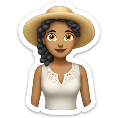 Mujer española guapa naturalista sticker