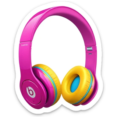 colorful Beats headphones sticker