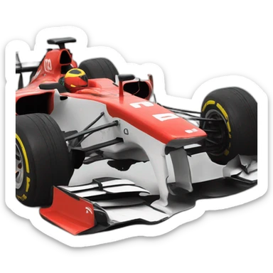 crashed f1 car sticker
