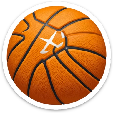 Star shaped of Baskeball sticker