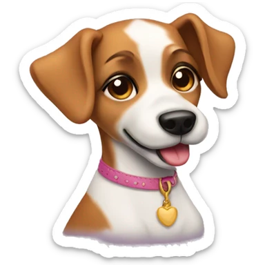 Coquette dog sticker
